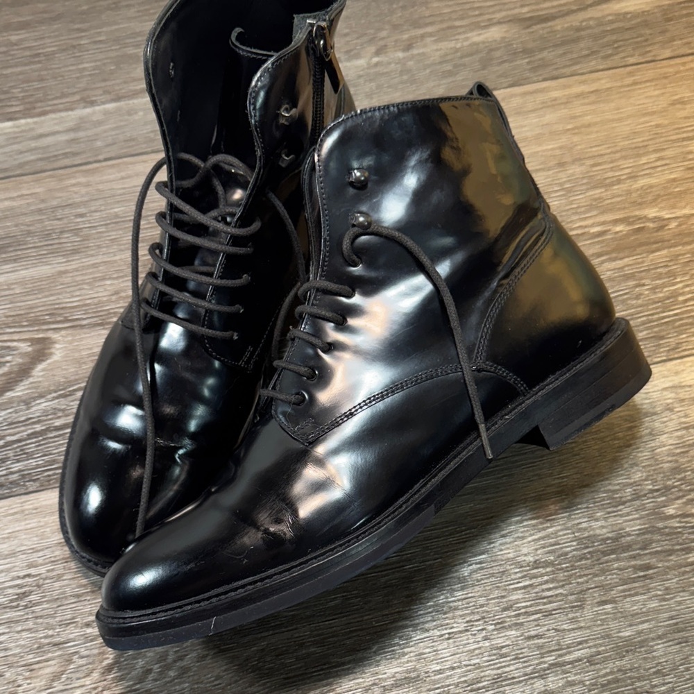 Giotto Firenze Men's Black Leather Boots size 41 (s270) - Picture 9 of 9